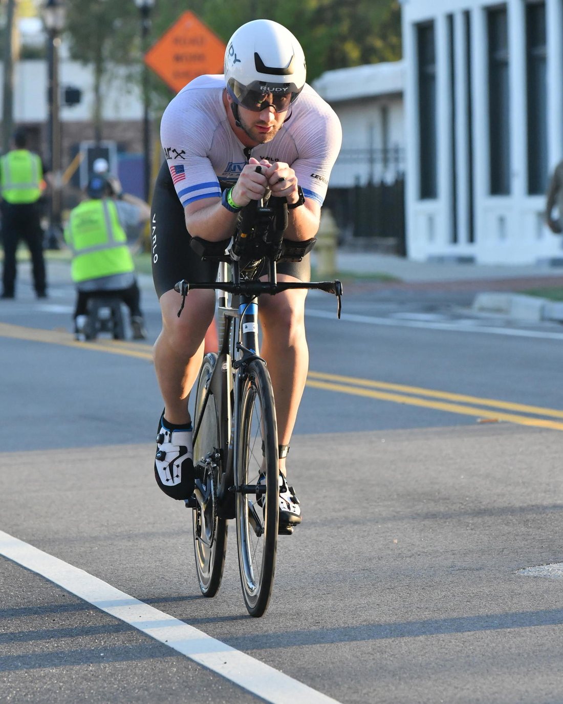 Alex Westover racing on the bike